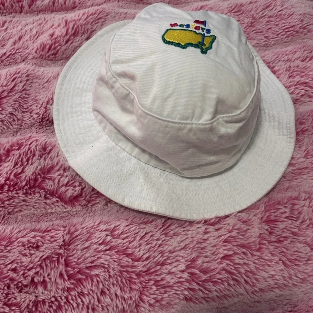 American Needle MASTERS Bucket Hat Child Baby White Cotton Embroidered Logo Golf